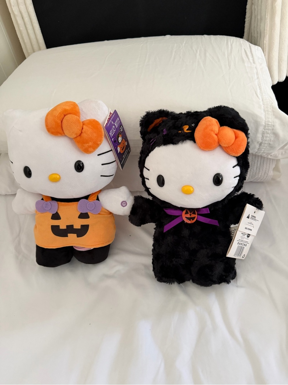 Sanrio Hello Kitty Halloween Duo Plush Set - Orange, Black, White & Purple